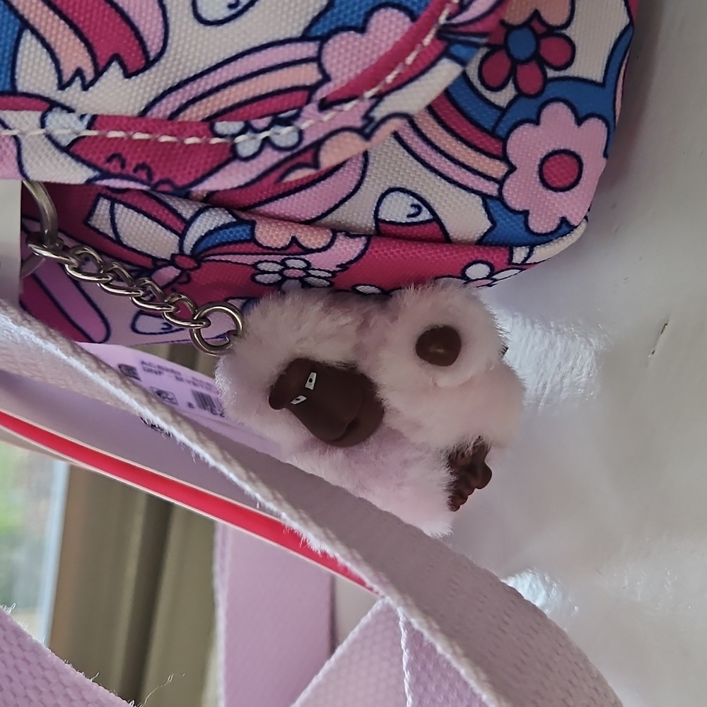 Kipling Pink Blue Floral Rainbow Crossbody Bag - Picture 2 of 10